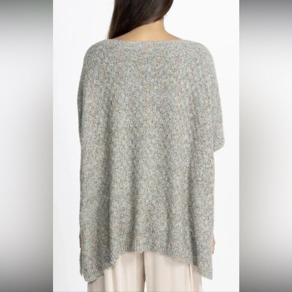 Johnny Was‎ Calme Basket Weave Knit Poncho Sweater Sage Green One Size NWT - Picture 3 of 11